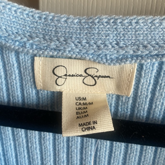 Jessica Simpson NWT Sleeveless Vneck Button Down Knit Sweater Vest Size medium - Picture 7 of 10